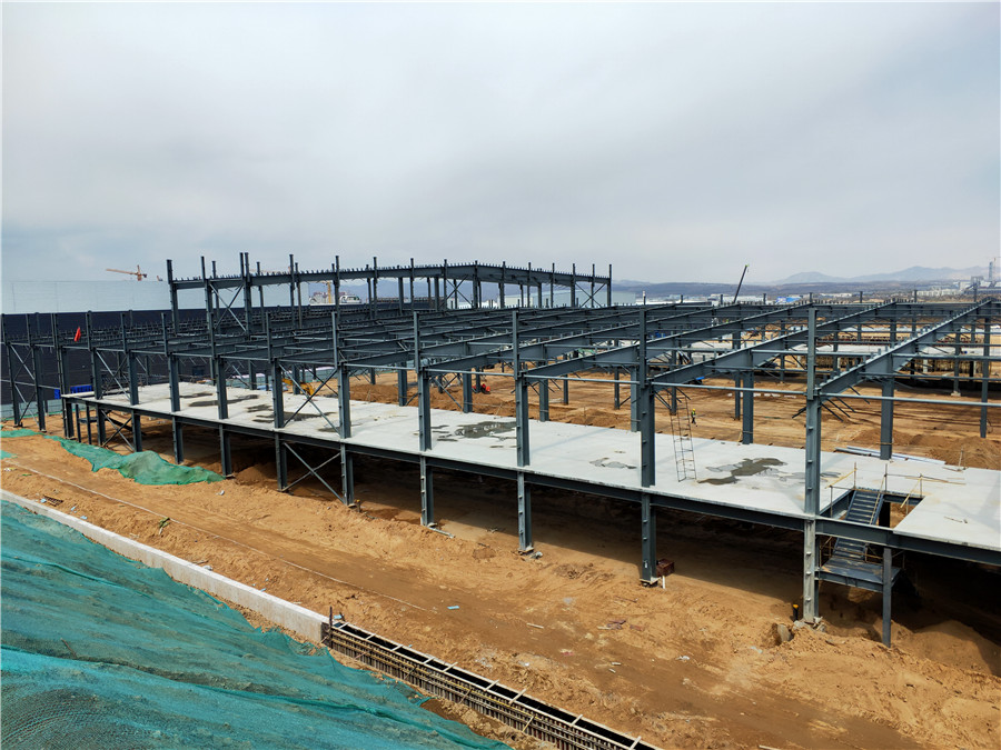 山西鋼結構廠家施工動態-山西厚生工地實拍